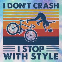 I DonT Crash I Stop With Style Bicycle Funny Legacy Tie Dye Trucker Hat