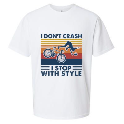 I DonT Crash I Stop With Style Bicycle Funny Sueded Cloud Jersey T-Shirt