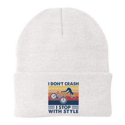 I DonT Crash I Stop With Style Bicycle Funny Beanie