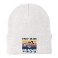 I DonT Crash I Stop With Style Bicycle Funny Beanie