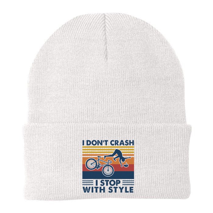 I DonT Crash I Stop With Style Bicycle Funny Beanie
