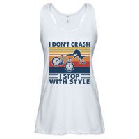 I DonT Crash I Stop With Style Bicycle Funny Ladies Essential Flowy Tank