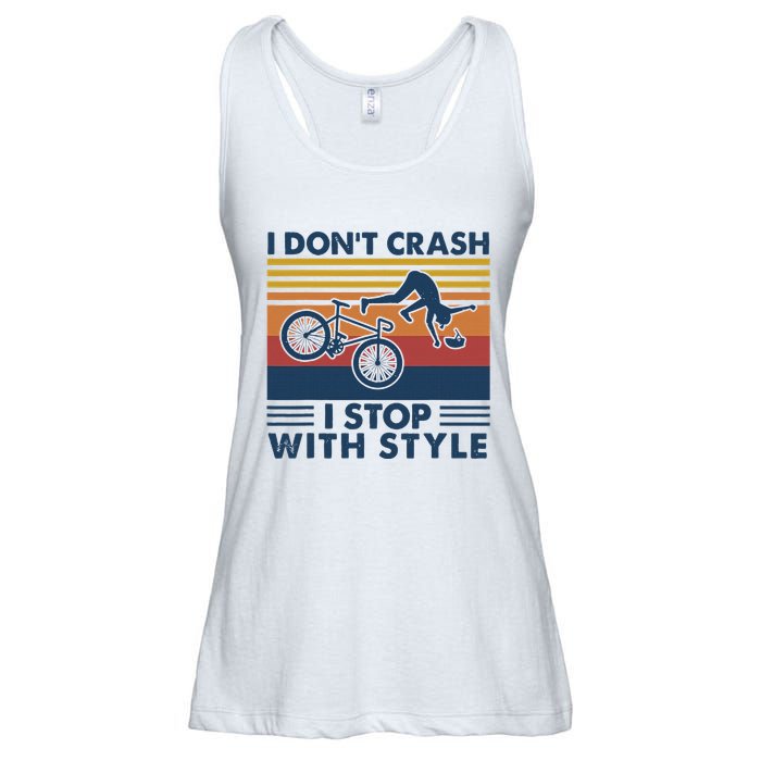 I DonT Crash I Stop With Style Bicycle Funny Ladies Essential Flowy Tank