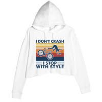I DonT Crash I Stop With Style Bicycle Funny Crop Fleece Hoodie