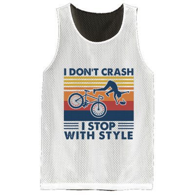 I DonT Crash I Stop With Style Bicycle Funny Mesh Reversible Basketball Jersey Tank