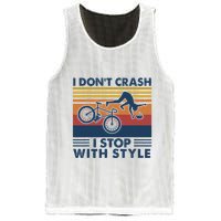 I DonT Crash I Stop With Style Bicycle Funny Mesh Reversible Basketball Jersey Tank