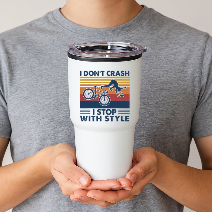 I DonT Crash I Stop With Style Bicycle Funny Tumbler