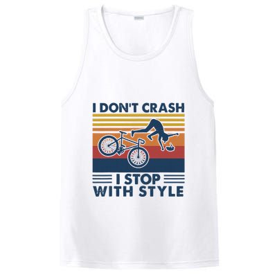 I DonT Crash I Stop With Style Bicycle Funny PosiCharge Competitor Tank