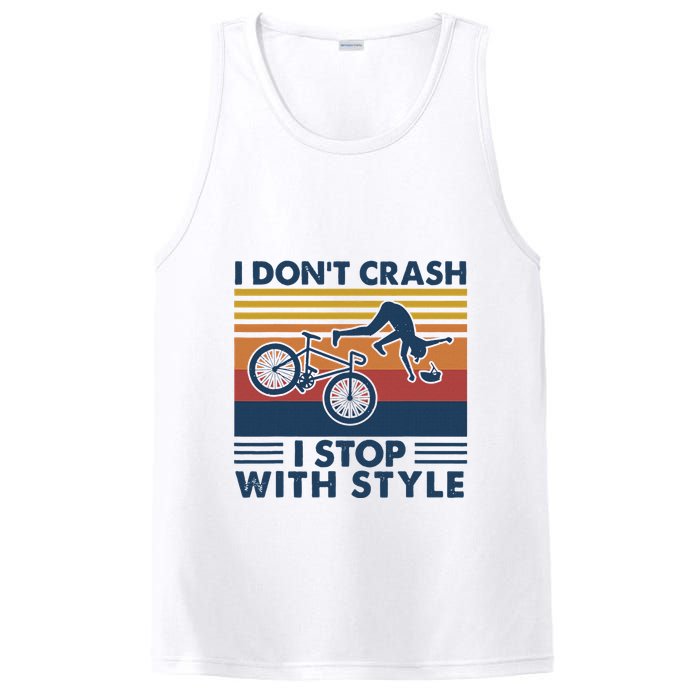 I DonT Crash I Stop With Style Bicycle Funny PosiCharge Competitor Tank