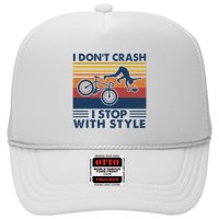 I DonT Crash I Stop With Style Bicycle Funny Trucker Hat