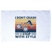 I DonT Crash I Stop With Style Bicycle Funny Microfiber Hand Towel