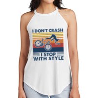 I DonT Crash I Stop With Style Bicycle Funny Women's Perfect Tri Rocker Tank