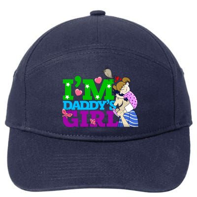 Im Daddys Cool Gift I Love You Dad Daddy Daughter Gift 7-Panel Snapback Hat