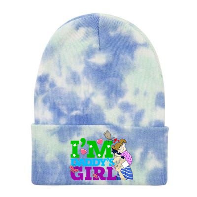 Im Daddys Cool Gift I Love You Dad Daddy Daughter Gift Tie Dye 12in Knit Beanie