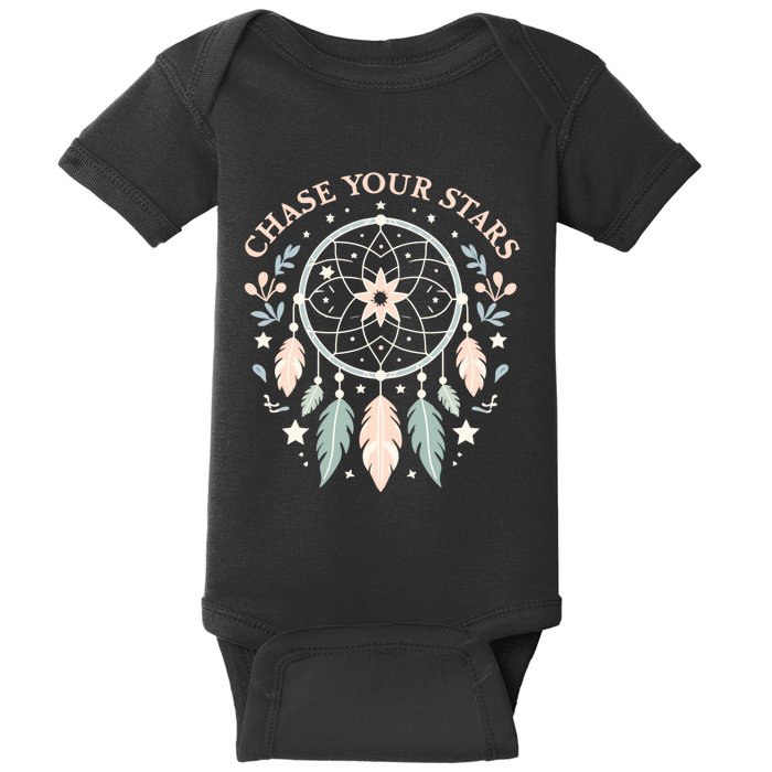 Inspirational Dream Catcher With Stars Baby Bodysuit