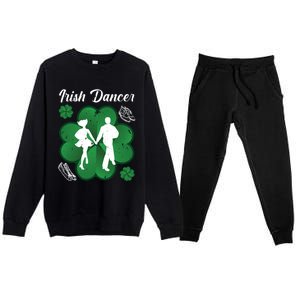 Irish Dancer Couple Ireland Tap Dancing Gift Premium Crewneck Sweatsuit Set