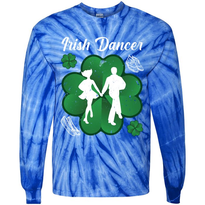 Irish Dancer Couple Ireland Tap Dancing Gift Tie-Dye Long Sleeve Shirt