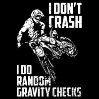 I Dont Crash I Do Random Gravity Checks Funny Motocross Impact Tech Backpack