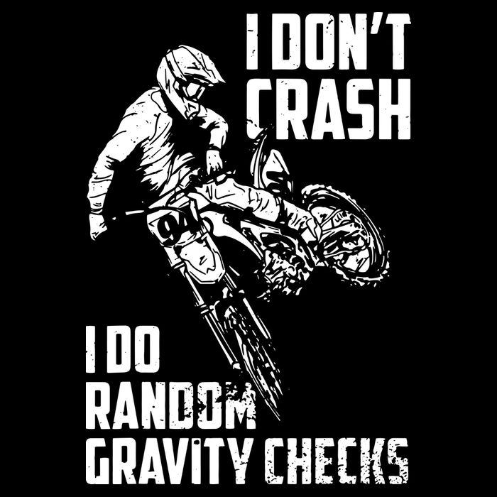 I Dont Crash I Do Random Gravity Checks Funny Motocross Backpack