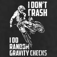 I Dont Crash I Do Random Gravity Checks Funny Motocross Adult Drive Performance Visor