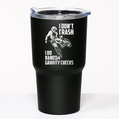 I Dont Crash I Do Random Gravity Checks Funny Motocross Tumbler