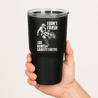 I Dont Crash I Do Random Gravity Checks Funny Motocross Tumbler