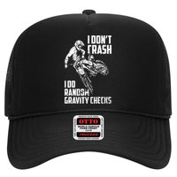 I Dont Crash I Do Random Gravity Checks Funny Motocross Trucker Hat
