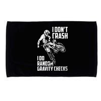 I Dont Crash I Do Random Gravity Checks Funny Motocross Microfiber Hand Towel