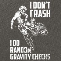 I Dont Crash I Do Random Gravity Checks Funny Motocross Cotton Canvas Backpack