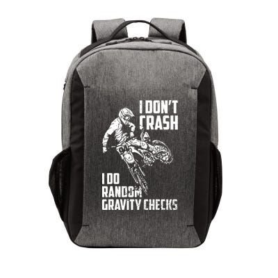 I Dont Crash I Do Random Gravity Checks Funny Motocross Vector Backpack