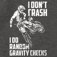 I Dont Crash I Do Random Gravity Checks Funny Motocross Vector Backpack
