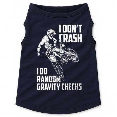 I Dont Crash I Do Random Gravity Checks Funny Motocross Doggie Tank