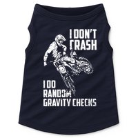 I Dont Crash I Do Random Gravity Checks Funny Motocross Doggie Tank