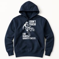 I Dont Crash I Do Random Gravity Checks Funny Motocross Hoodie