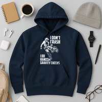 I Dont Crash I Do Random Gravity Checks Funny Motocross Hoodie