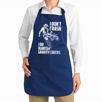 I Dont Crash I Do Random Gravity Checks Funny Motocross Apron