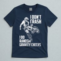 I Dont Crash I Do Random Gravity Checks Funny Motocross T-Shirt