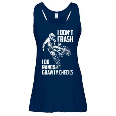 I Dont Crash I Do Random Gravity Checks Funny Motocross Ladies Essential Flowy Tank