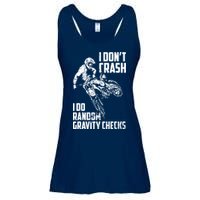I Dont Crash I Do Random Gravity Checks Funny Motocross Ladies Essential Flowy Tank