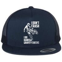 I Dont Crash I Do Random Gravity Checks Funny Motocross Flatbill Hat