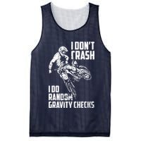 I Dont Crash I Do Random Gravity Checks Funny Motocross Mesh Reversible Basketball Jersey Tank