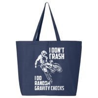 I Dont Crash I Do Random Gravity Checks Funny Motocross 25L Jumbo Tote