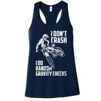 I Dont Crash I Do Random Gravity Checks Funny Motocross Womens Tank Top