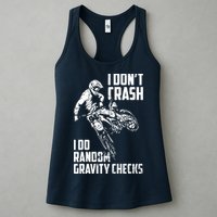 I Dont Crash I Do Random Gravity Checks Funny Motocross Womens Tank Top