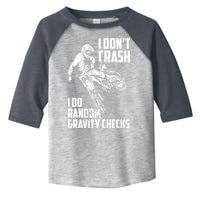 I Dont Crash I Do Random Gravity Checks Funny Motocross Toddler Fine Jersey T-Shirt