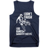 I Dont Crash I Do Random Gravity Checks Funny Motocross Tank Top