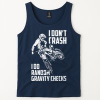 I Dont Crash I Do Random Gravity Checks Funny Motocross Tank Top