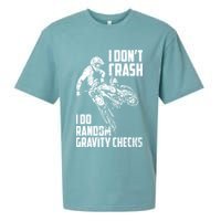 I Dont Crash I Do Random Gravity Checks Funny Motocross Sueded Cloud Jersey T-Shirt