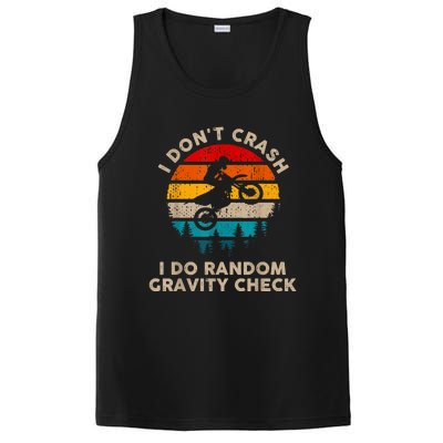 I Don't Crash Random Gravity Check Motocross Dirt Bike PosiCharge Competitor Tank