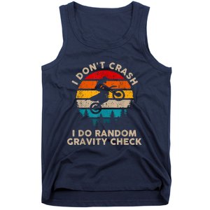 I Don't Crash Random Gravity Check Motocross Dirt Bike Tank Top